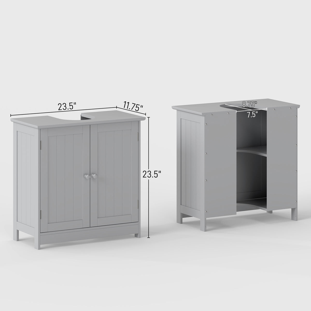 Light Gray Bathroom Vanity Cabinet